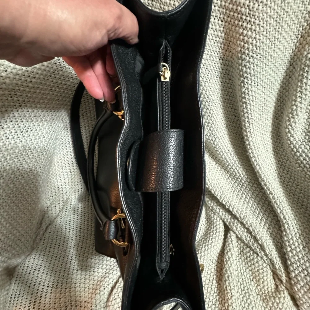Michael Kors Black Leather Hamilton Satchel, Like‎ New